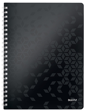 Leitz Notepad WOW PP A4 with holes, lined, 80 sheets, black