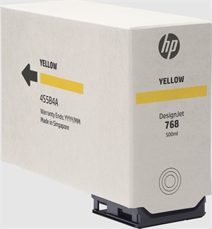 HP 768 Geltonas 500-ml DesignJet rašalo kasetė
