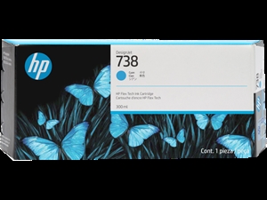 HP 738 300 ml cyan DesignJet rašalo kasetė