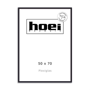 Black wooden frame for photos and posters 50 x 70 - PLEXI cm