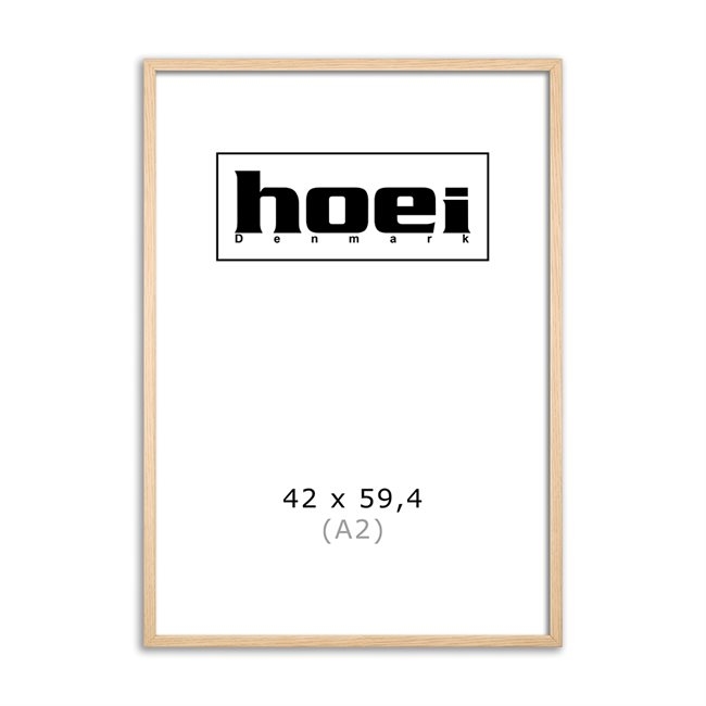 Oak wood frame for photos and posters is 42 x 59.4 cm (A2).
