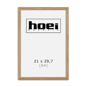 Massive oak frame for photos and posters is 21 x 29.7 cm (A4).