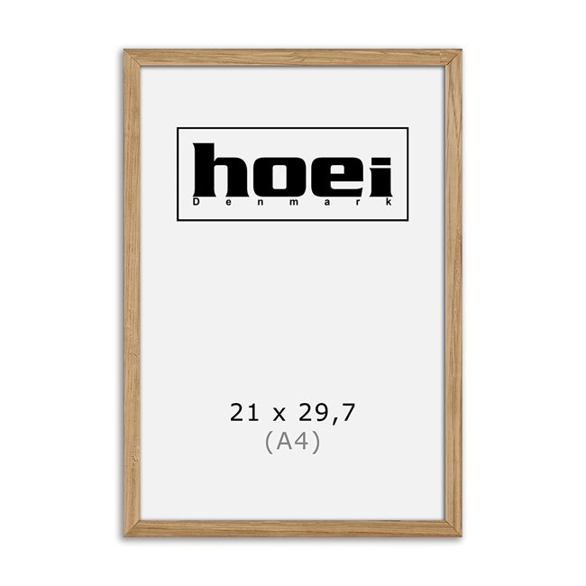 Massive oak frame for photos and posters is 21 x 29.7 cm (A4).