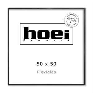 Black aluminum frame 50 x 50 cm PLEXI