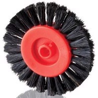 Black brush roller with hard bristles for cardboard