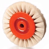 White brush roller with soft bristles for paper