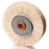 White brush wheel for paper on Komori and Roland - 47 mm