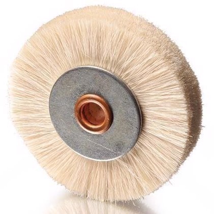White brush wheel for paper on Komori and Roland - 47 mm