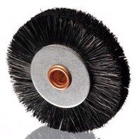 Black brush wheel for cardboard on Komori and Roland - 47 mm