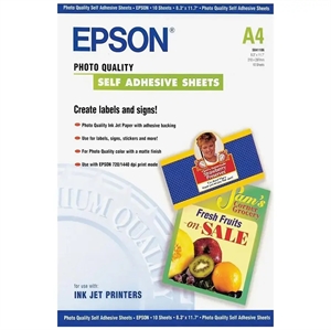 Epson Self-Adhesive Photo Paper - A4 - 10 lapų