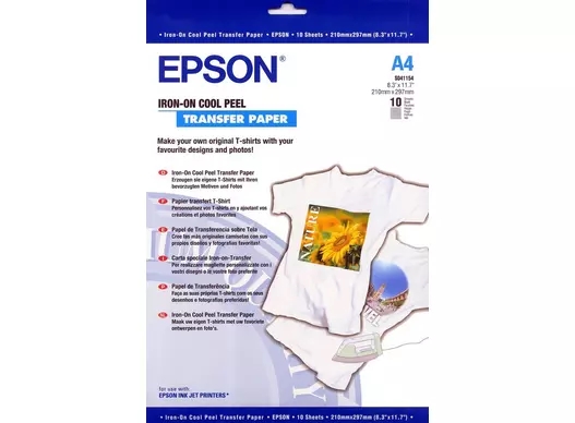 Epson Iron-on-Transfer Paper 124 g/m² - A4 - 10 lapų