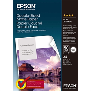 Epson Double Sided Matte Paper - A4 - 50 lapų
