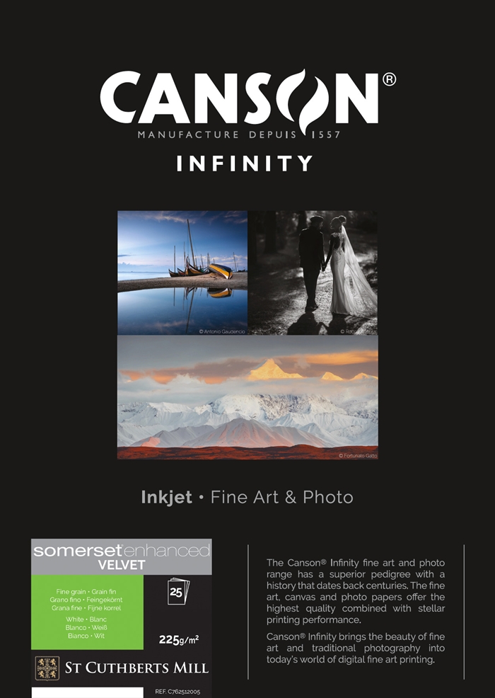 Canson Somerset Enhanced Velvet  225 g/m² - A4, 25 lapų