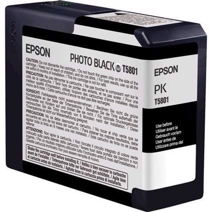 Epson Photo Black 80 ml rašalo kasetė T5801 - Epson Pro 3800 and 3880