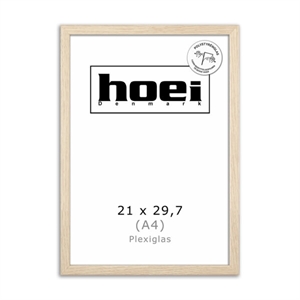 Oak frame for photo and posters 21 x 29.7 PLEXI cm ( A4 )