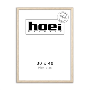 Oak wood frame for photos and posters 30 x 40-PLEXI cm