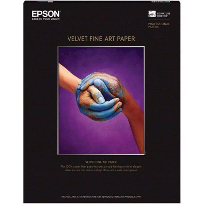 Epson Velvet Fine Art Paper 260 g/m2, A2 - 25 lapų