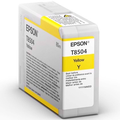 Epson Yellow 80 ml rašalo kasetė T8504 - Epson SureColor P800