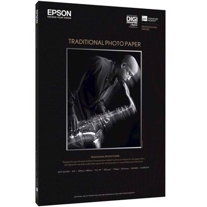 Epson Traditional Photo Paper 300 g/m2, A3+ - 25 lapų