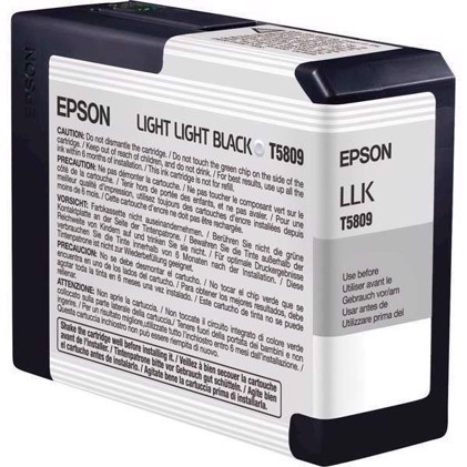 Epson Light Light Black 80 ml rašalo kasetė T5809 - Epson Pro 3800 and 3880