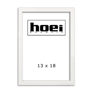 White wooden frame for photos and posters 13 x 18 cm