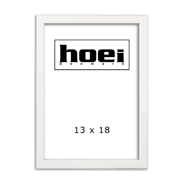 White wooden frame for photos and posters 13 x 18 cm
