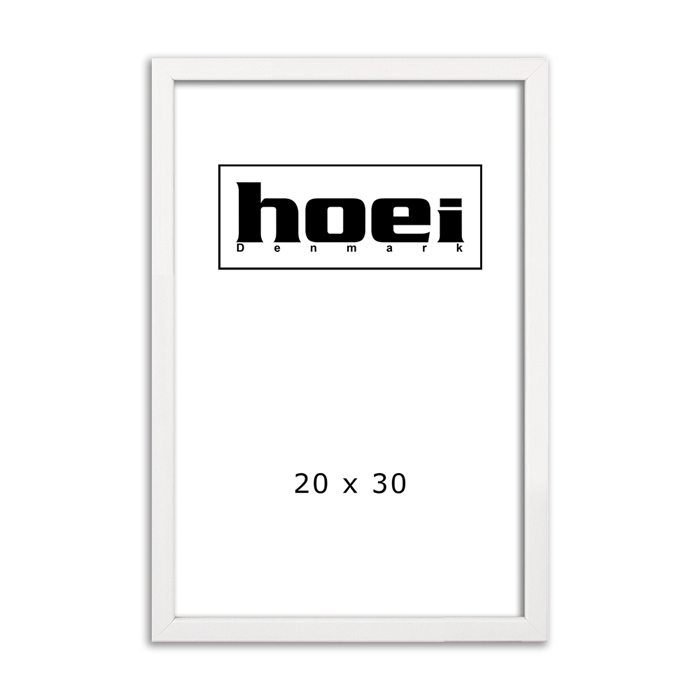 White wooden frame for photos and posters 20 x 30 cm