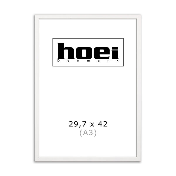 White wooden frame for photo and posters measuring 29.7 x 42 cm (A3)