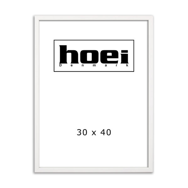 White wooden frame for photos and posters 30 x 40 cm