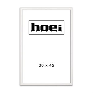 White wood frame for photos and posters 30 x 45 cm