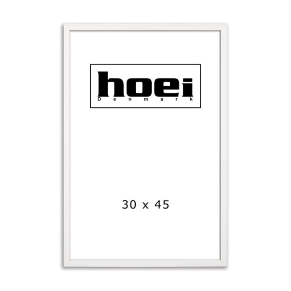 White wood frame for photos and posters 30 x 45 cm