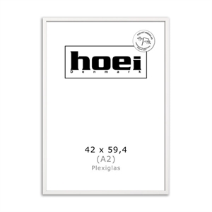 White wooden frame for photos and posters 42 x 59.4 PLEXI cm (A2)