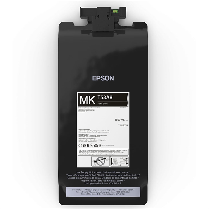 Epson rašalo maišelis Matte Black 1600 ml - T53A8