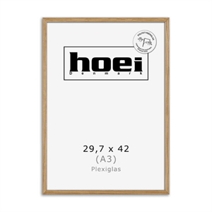 Massive oak frame for photos and posters 29.7 x 42 cm PLEXI (A3)