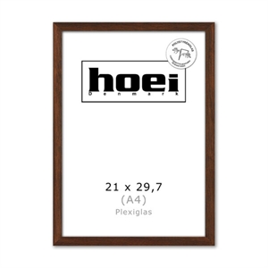 Massive dark oak frame for photos and posters 21 x 29.7 cm PLEXI (A4)