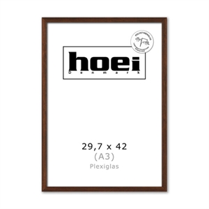 Massive dark oak frame for photos and posters 29.7 x 42 cm PLEXI (A3)