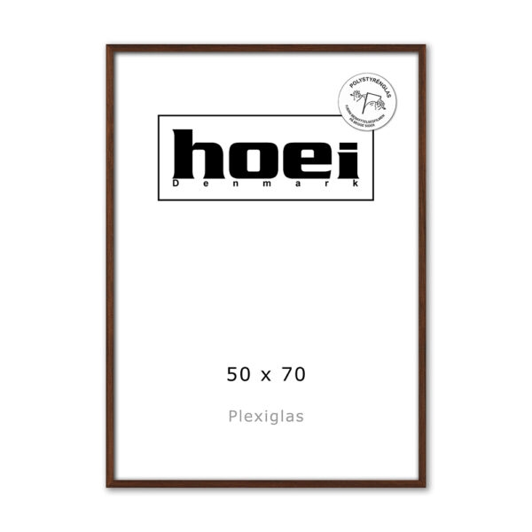 Massive dark oak frame for photos and posters 50 x 70 cm PLEXI