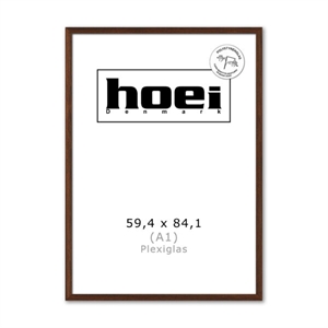 Massive dark oak frame for photos and posters 59.4 x 84.1 cm PLEXI