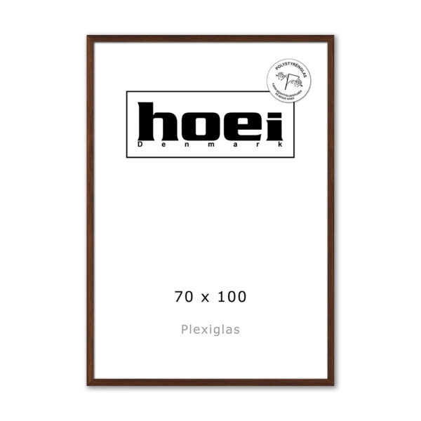 Massive dark oak frame for photos and posters 70 x 100 PLEXI cm