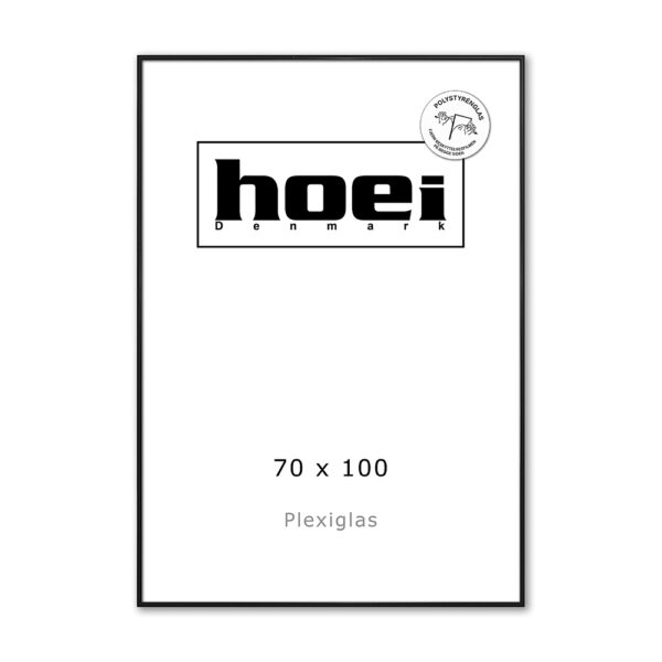 Black aluminum frame 70 x 100 cm PLEXI
