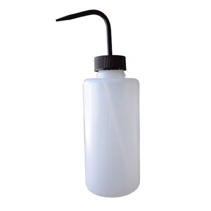 Wash-up bottle with jet tip 1 ltr. with black jet tip