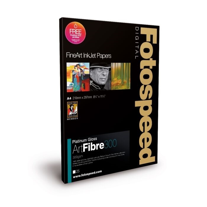 Fotospeed Platinum Gloss Art Fibre 300 g/m² - A5, 25 lapų