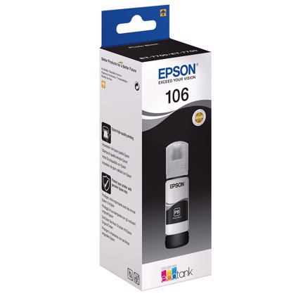 Epson T106 EcoTank Photo Black ink bottle