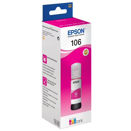 Epson T106 EcoTank Magenta ink bottle