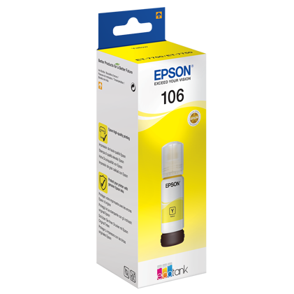 Epson T106 EcoTank Yellow ink bottle