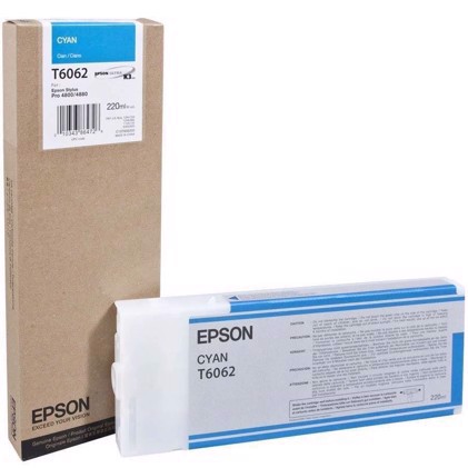 Epson Cyan 220 ml rašalo kasetė T6062 - Epson Pro 4800/4880
