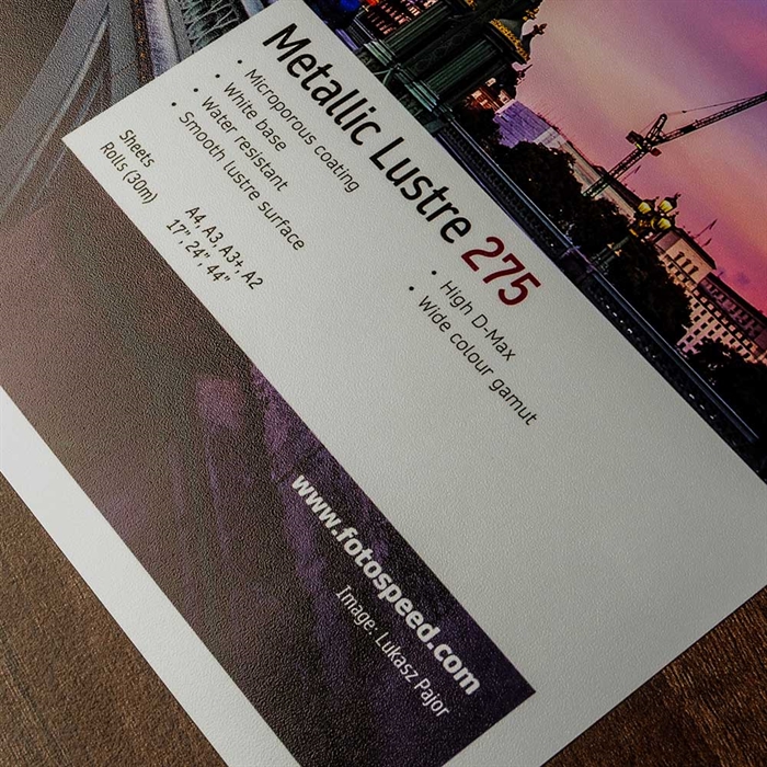 Fotospeed Metallic Lustre 275 g/m² - 24" x 30 metro