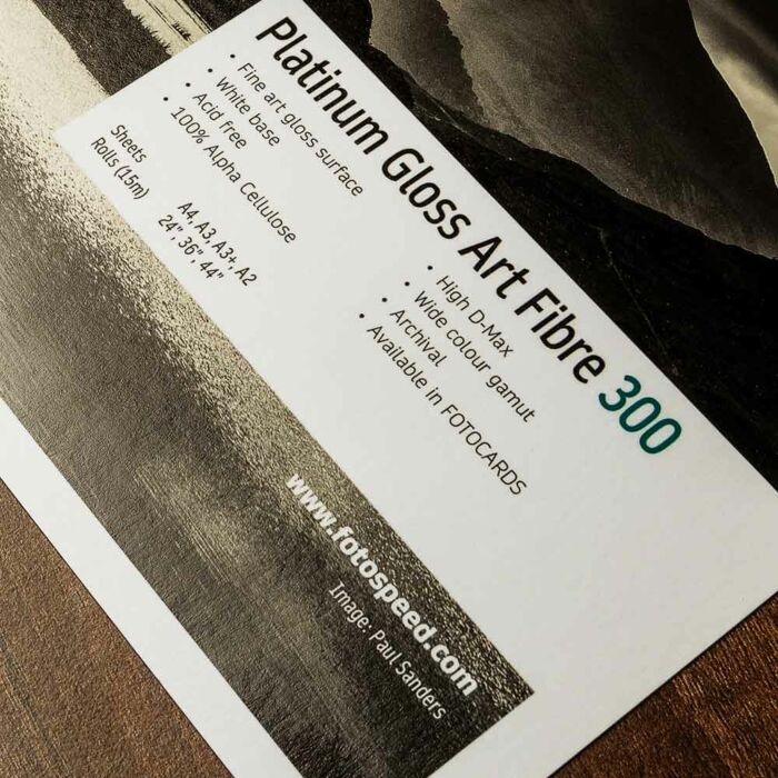 Fotospeed Platinum Gloss Art Fibre 300 g/m² - 44" x 15 metro