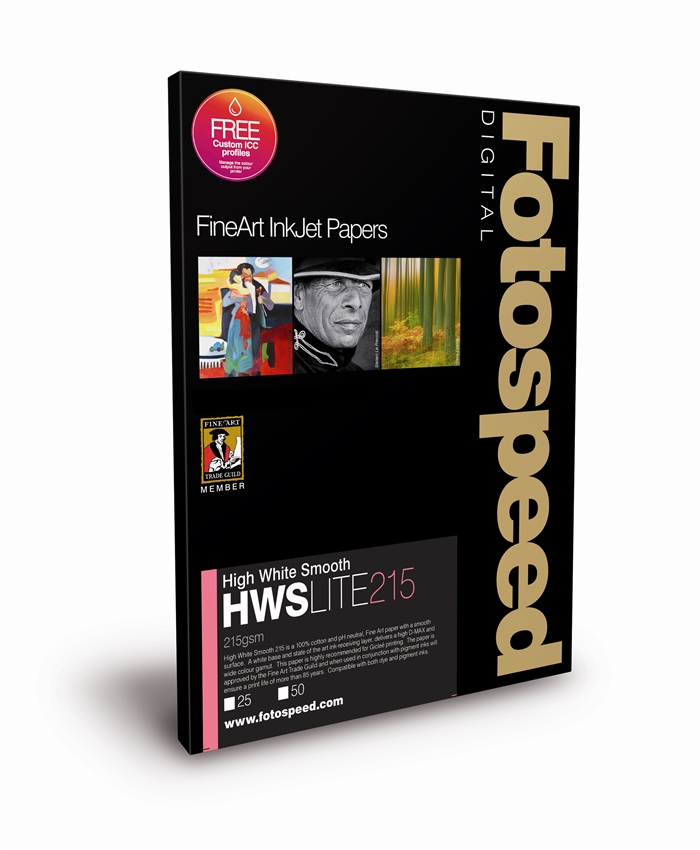 Fotospeed High White Smooth LITE 215 g/m² - A3, 25 lapų