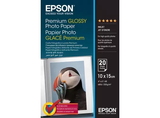 Epson Premium Glossy Photo Paper 255 g/m² - 10x15cm - 20 lapų